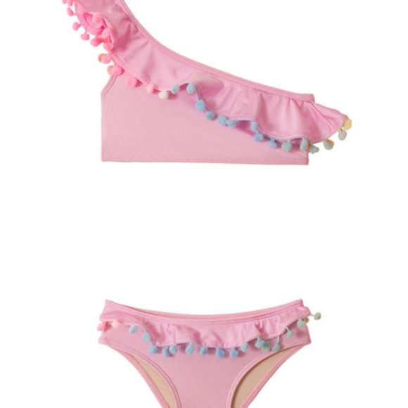NEW PQ Kids Pink Pom Pom Bikini Size 14 - Picture 3 of 8